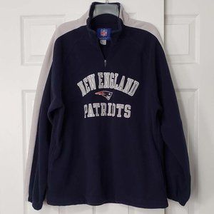 New England Patriots Men's Size Large 1/4 Zip Fleece Pullover NFL Football